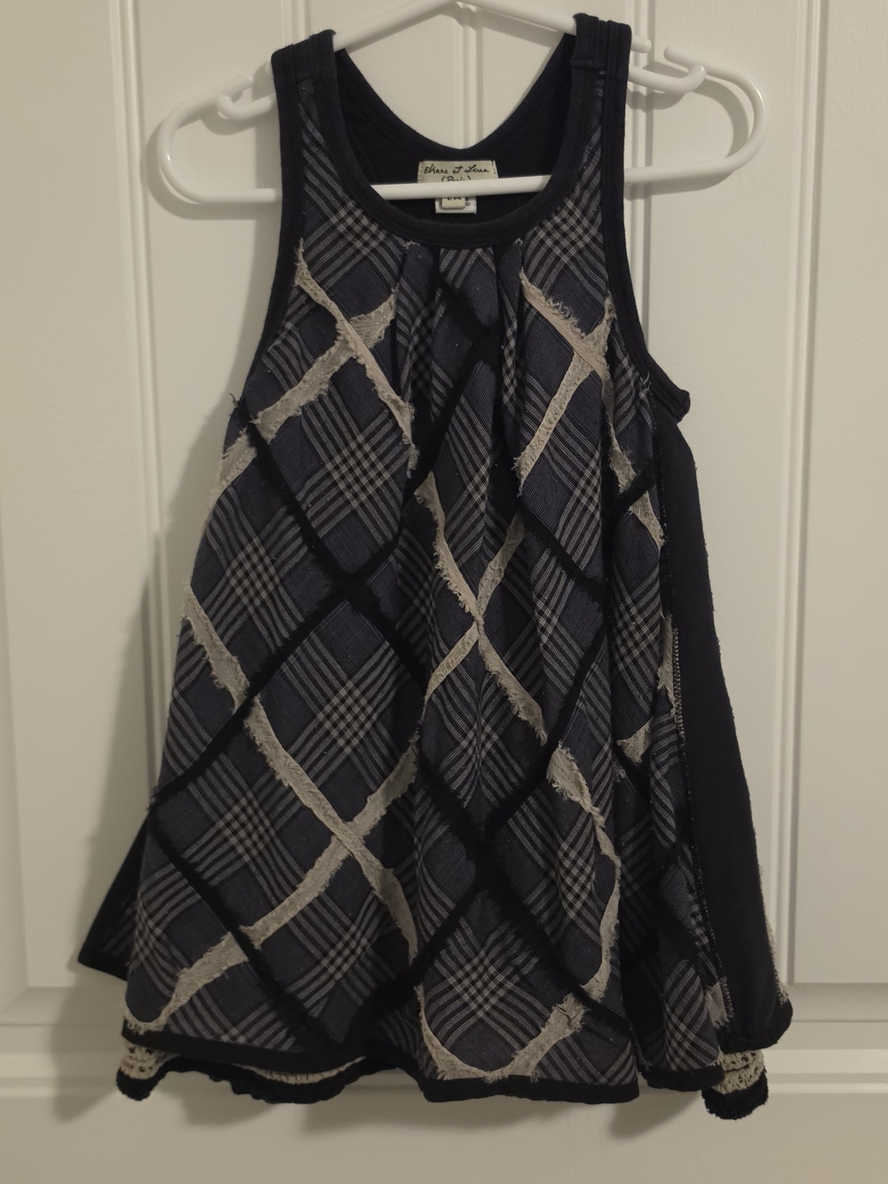 Girls 2T Boutique Racerback Dress With Silk Accents
